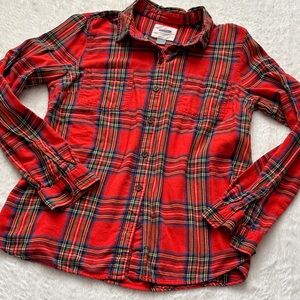 Old Navy Vibrant Red Plaid Shirt